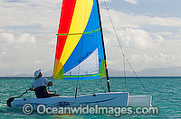 Hobi-cat sailing activity at Hayman Island, Whitsunday Islands, Queensland, Australia
