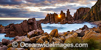 The Pinnacles during sunset. Cape Woolamai Faunal Reserve, Phillip Island, Victoria, Australia.
