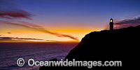 Sunset over Cape Schanck Lighthouse, built in 1859. Cape Schanck, Mornington Peninsula, Victoria, Australia.