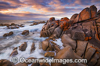 Pre-dawn at The Bay of Fires. Tasmania, Australia.