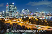 View of Perth City from Kings Park. Perth, Western Australia.