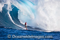 Tow-in surfer Hawaii Photo - David Fleetham