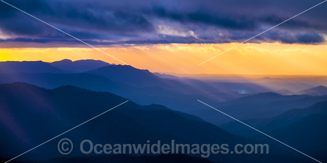 Sunrise over Mountains photo