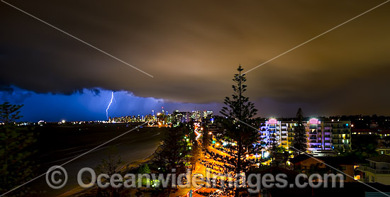 Surfers Paradise storm with lightening photo