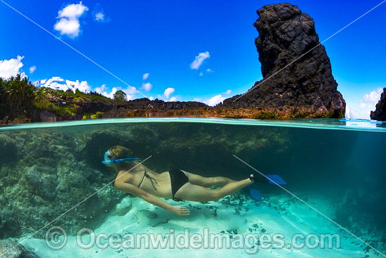 Snorkel Diver at Christmas Island photo
