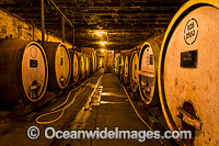 Wine Barrels at Winery Photo - Gary Bell