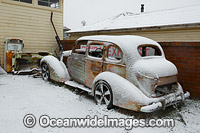 Old car in snow Guyra Photo - Gary Bell