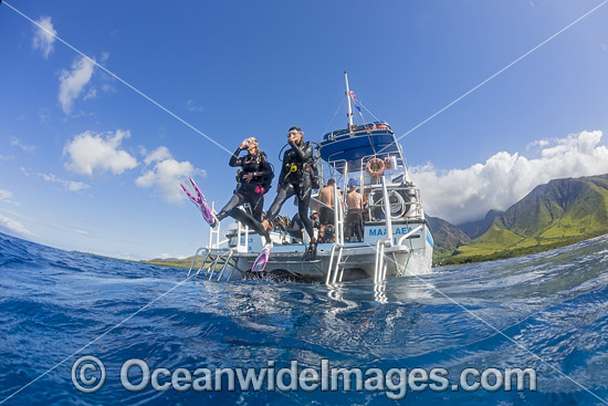Scuba diver in Hawaii photo