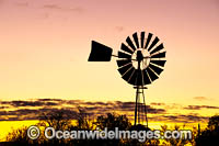 Outback Windmill at sunset Photo - Gary Bell