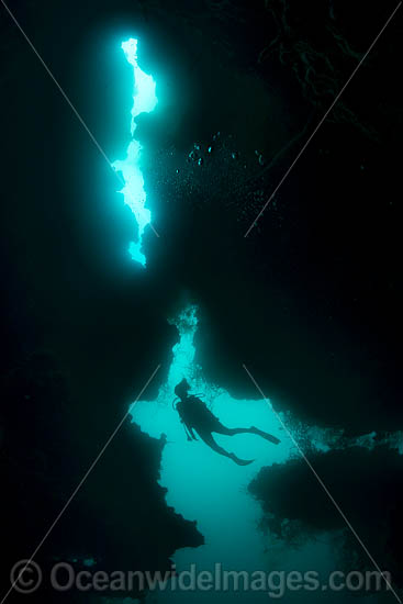 Diver in Cavern photo