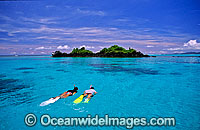 Snorkeling on Coral reef Fiji Photo - Gary Bell