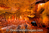 Capricorn Caves, showing a limestone cavern with stalagtites and stalagmites, known as 