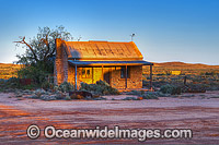 Historic outback Miners Cottage at Silverton, near Broken Hill, New South Wales, Australia.