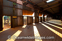 Historic Woolshed, built in 1872. Kinchega National Park, near Menindee, New South Wales, Australia
