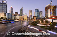 Elizabeth Quay and Perth City, Western Australia.