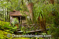 Weindorfers Forest Historic Bath-house, built in 1919. Cradle Mountain-Lake St Clair National Park, Tasmania, Australia.