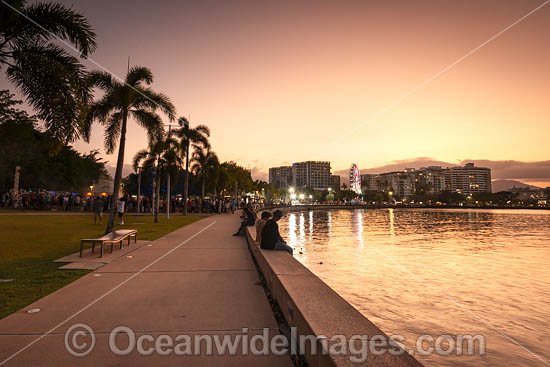 Cairns esplanade at Sunset photo